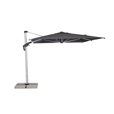 ARIES Outdoor Parasol in Charcoal/Natural - Bizzotto | Milola