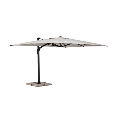 ARIES Outdoor Parasol in Charcoal/Natural - Bizzotto | Milola