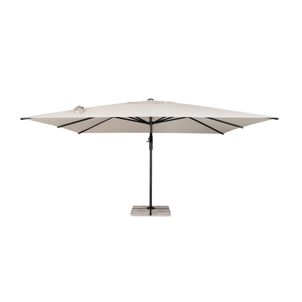 ARIES Outdoor Parasol in Charcoal/Natural - Bizzotto | Milola