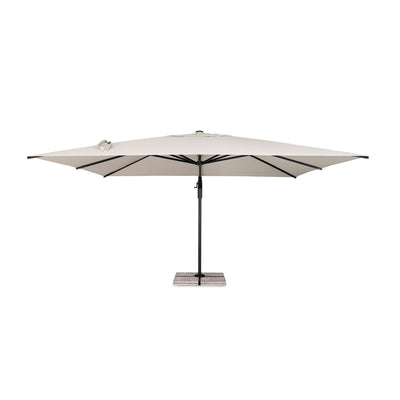 ARIES Outdoor Parasol in Charcoal/Natural - Bizzotto | Milola