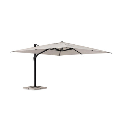 ARIES Outdoor Parasol in Charcoal/Natural - Bizzotto | Milola