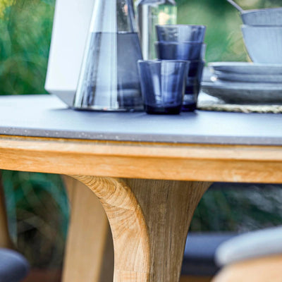 ASPECT - Round Outdoor Dining Table in Fossil Grey - Cane-Line | Milola