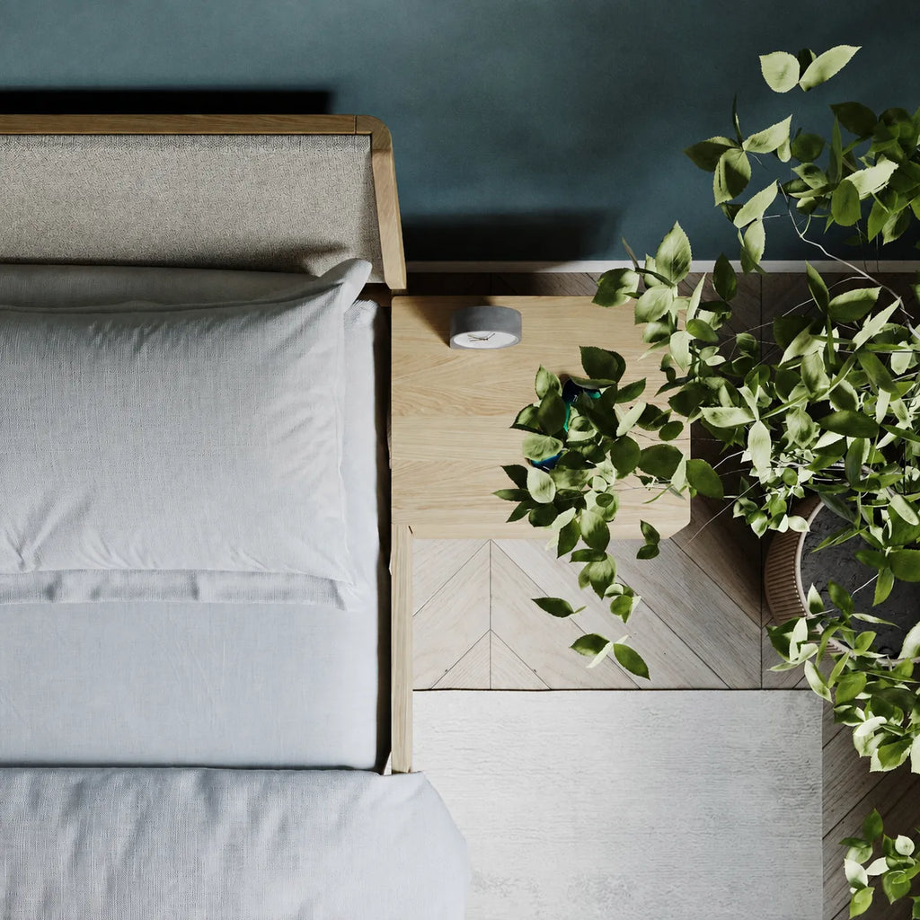 ASPECT Wooden Bed with Integrated Bedside Tables