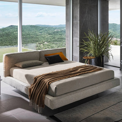 ACADEMY PIUMA H.16 A/A-Box Bed in Beige Lille E48 - Twils | Milols