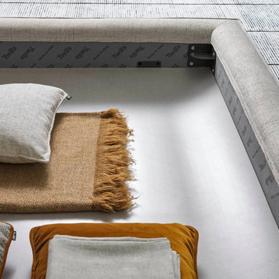 ACADEMY PIUMA H.16 A/A-Box Bed in Beige Lille E48 - Twils | Milols