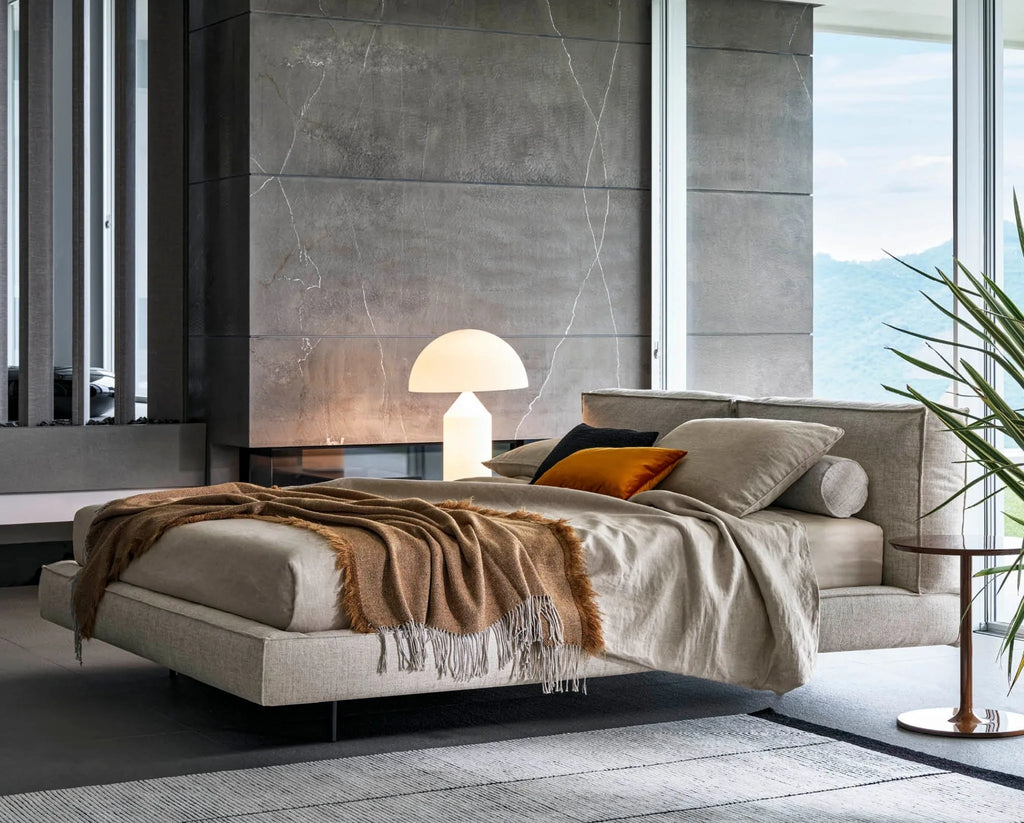 ACADEMY PIUMA H.16 A/A-Box Bed in Beige Lille E48 - Twils | Milols
