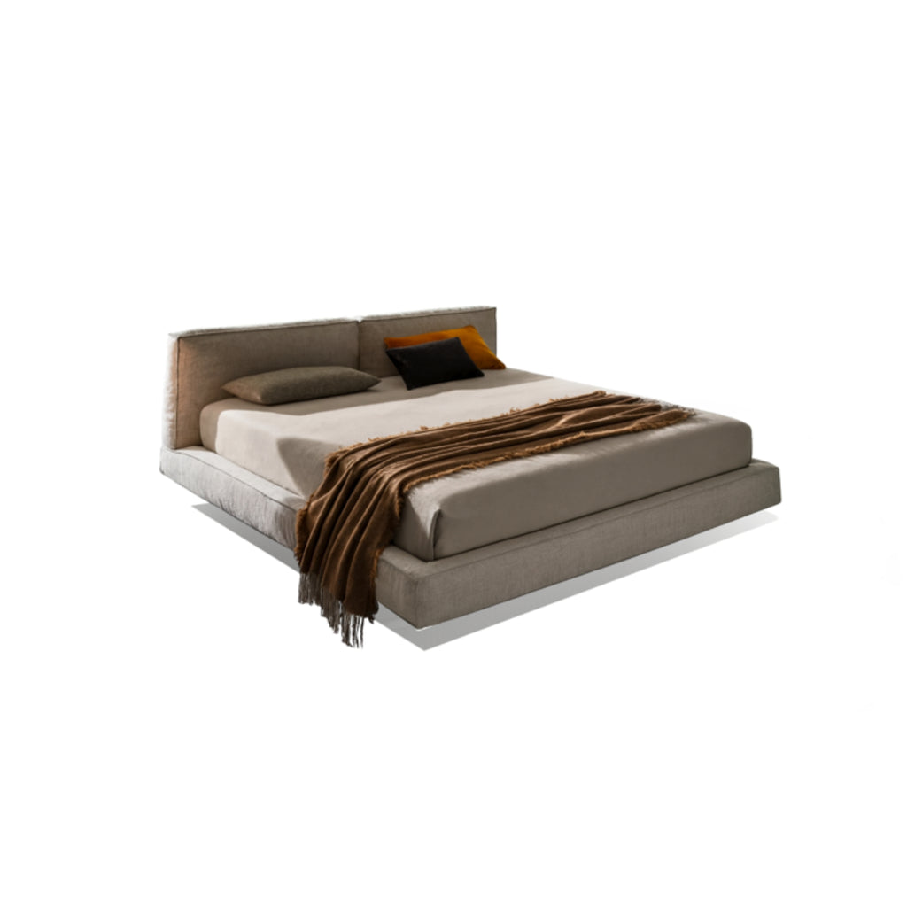 ACADEMY PIUMA H.16 A/A-Box Bed in Beige Lille E48 - Twils | Milols