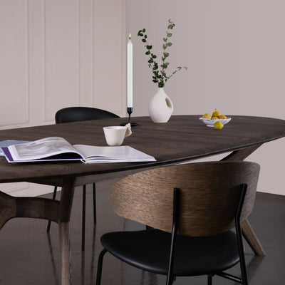 AMELIA Oval  Dining Table in Mocca Brown Oiled Ash - Kristensen Kristensen | Milola