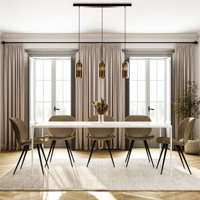 ANDOR Ceramic/Marble Dining Table - White with Statuario 931 Top - Milola