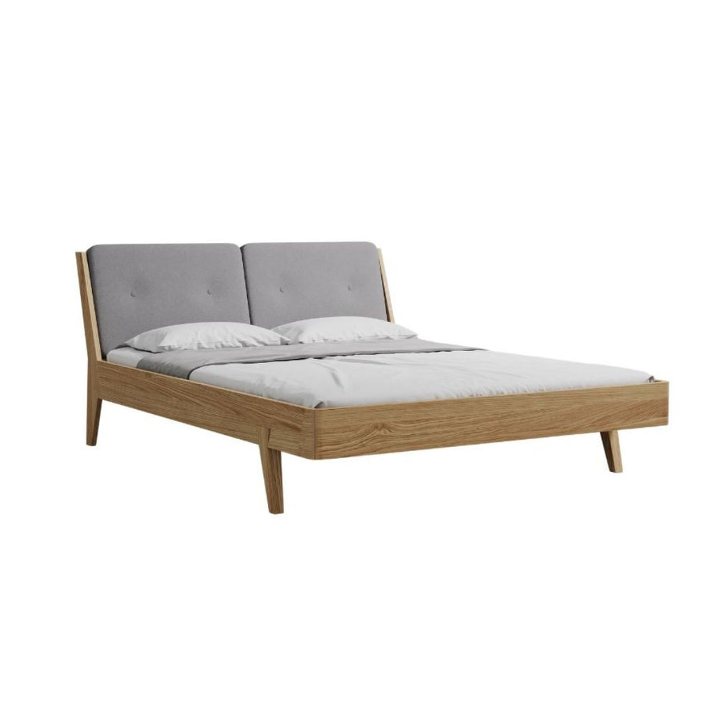 ASPECT - Solid Wood Bed - Fabric - Double Headboard | Milola
