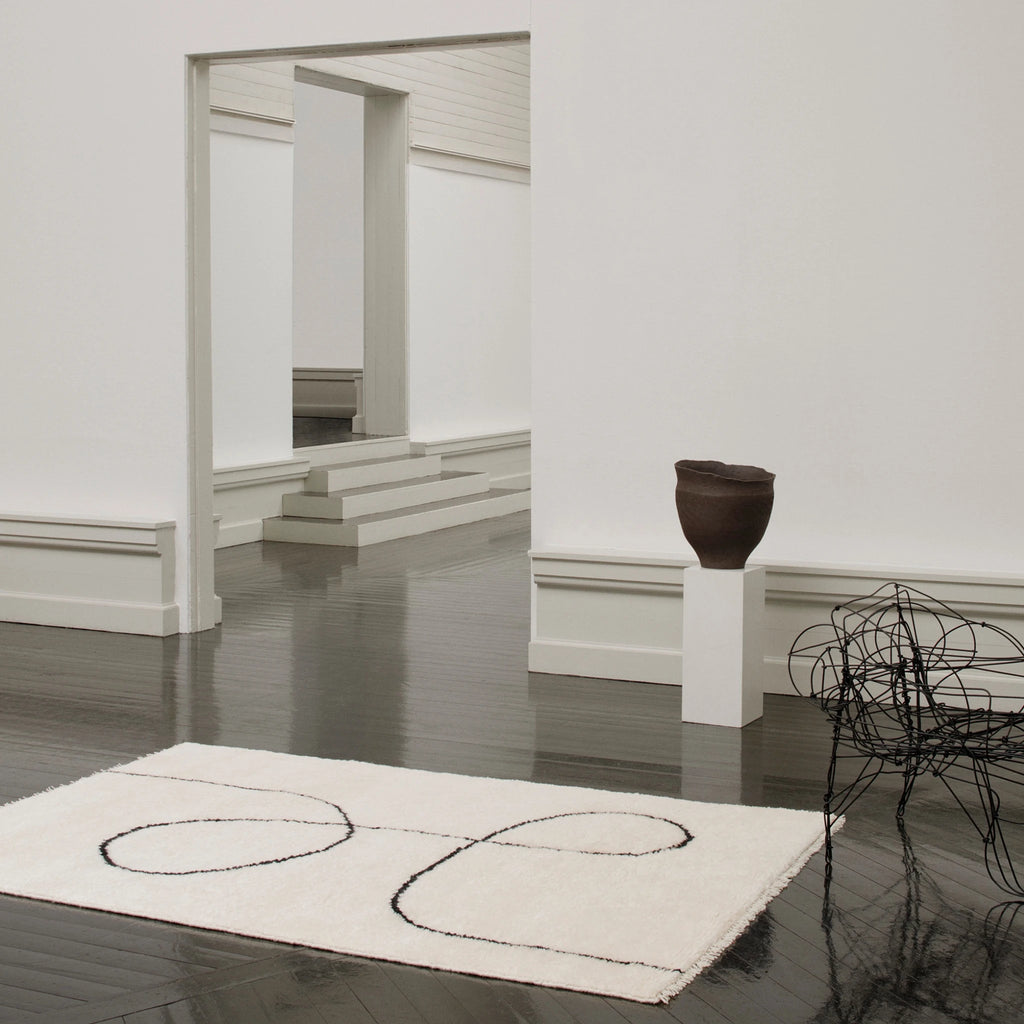 ASTRAL SPIRAL Rug in Black - Linie Design | Milola