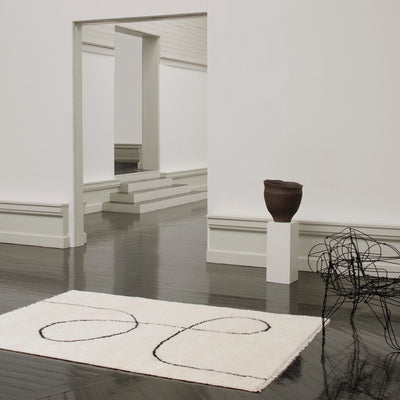 ASTRAL SPIRAL Rug in Black - Linie Design | Milola