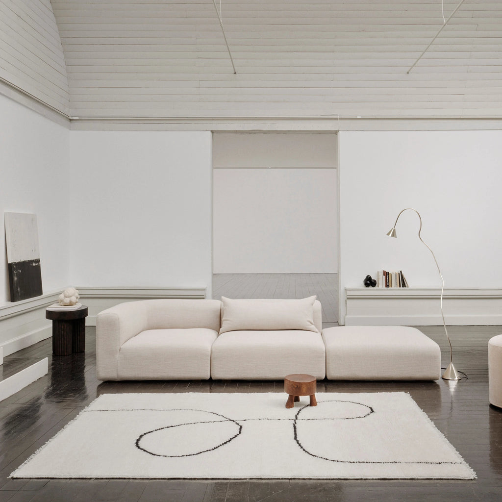 ASTRAL SPIRAL Rug in Black - Linie Design | Milola