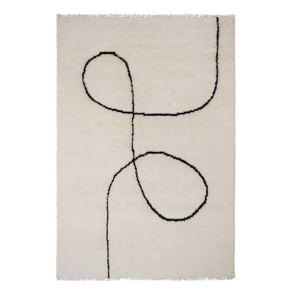 ASTRAL SPIRAL Rug in Black - Linie Design | Milola