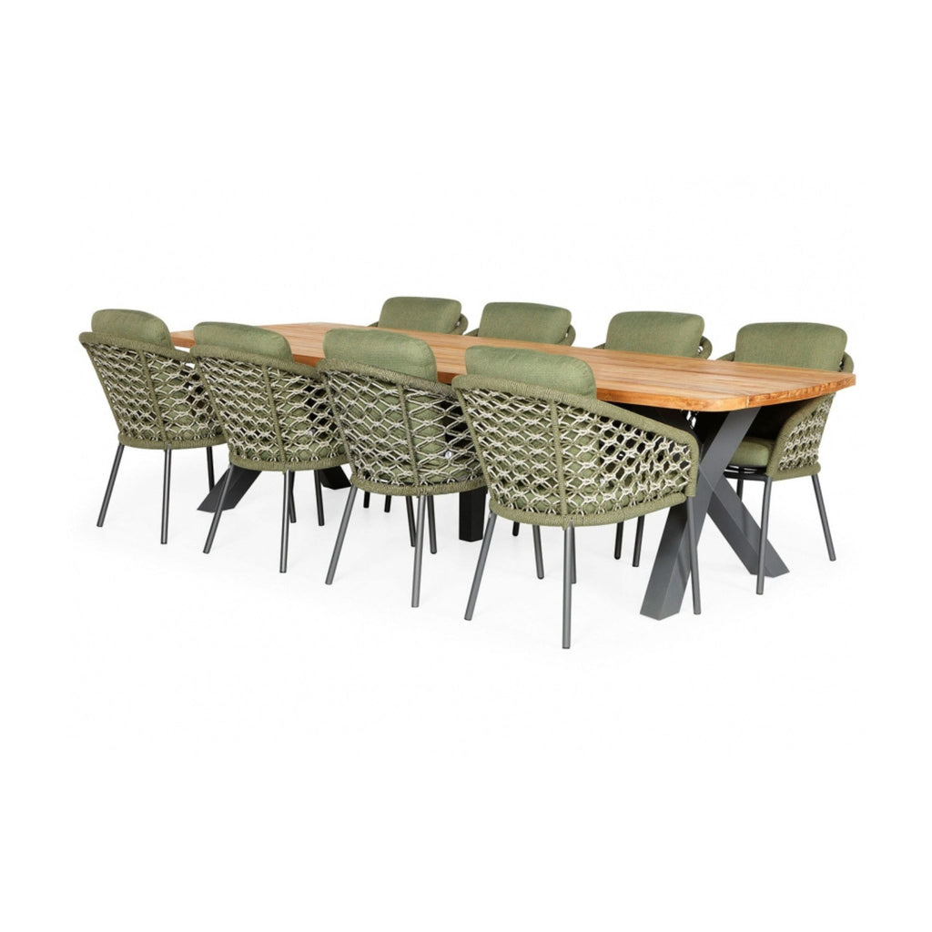 ATLANTA Dining Table, incl. 8 Nappa Chairs
