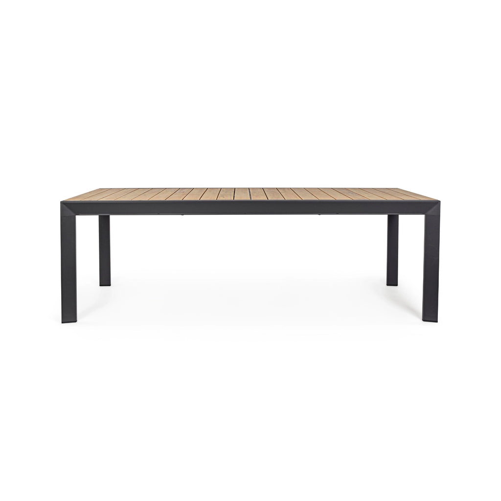 BELMAR Extendable Outdoor Dining Table in Charcoal Grey - Bizzotto | Milola