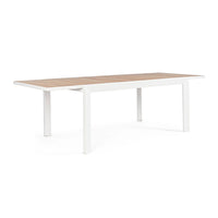 BELMAR Extendable Outdoor Dining Table in White - Bizzotto | Milola
