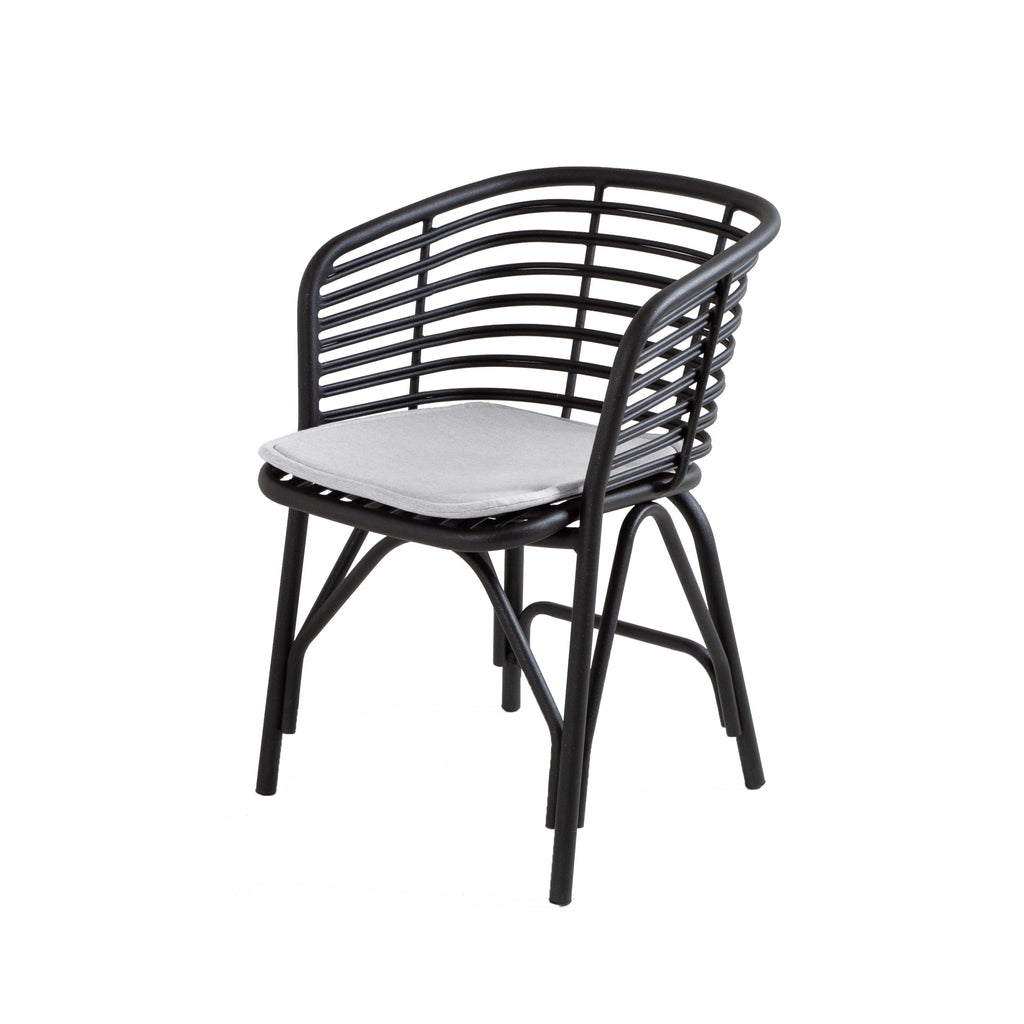 BLEND Stackable Outdoor Chair in Black - CaneLine | Milola