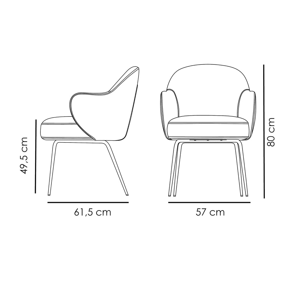 BAE Armchair Dimensions - Danform | Milola