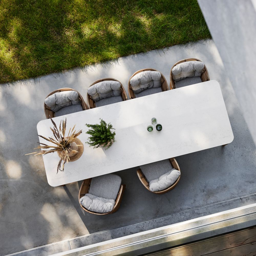 ASPECT - Outdoor Dining Table - Teak & Ceramic - CaneLine | Milola