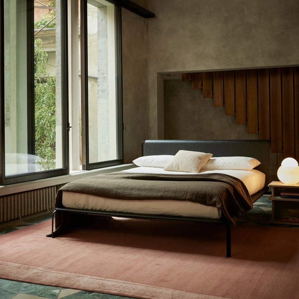 BEND-E Metal Bed with wood frame - Simple Design - Bolzan | Milola