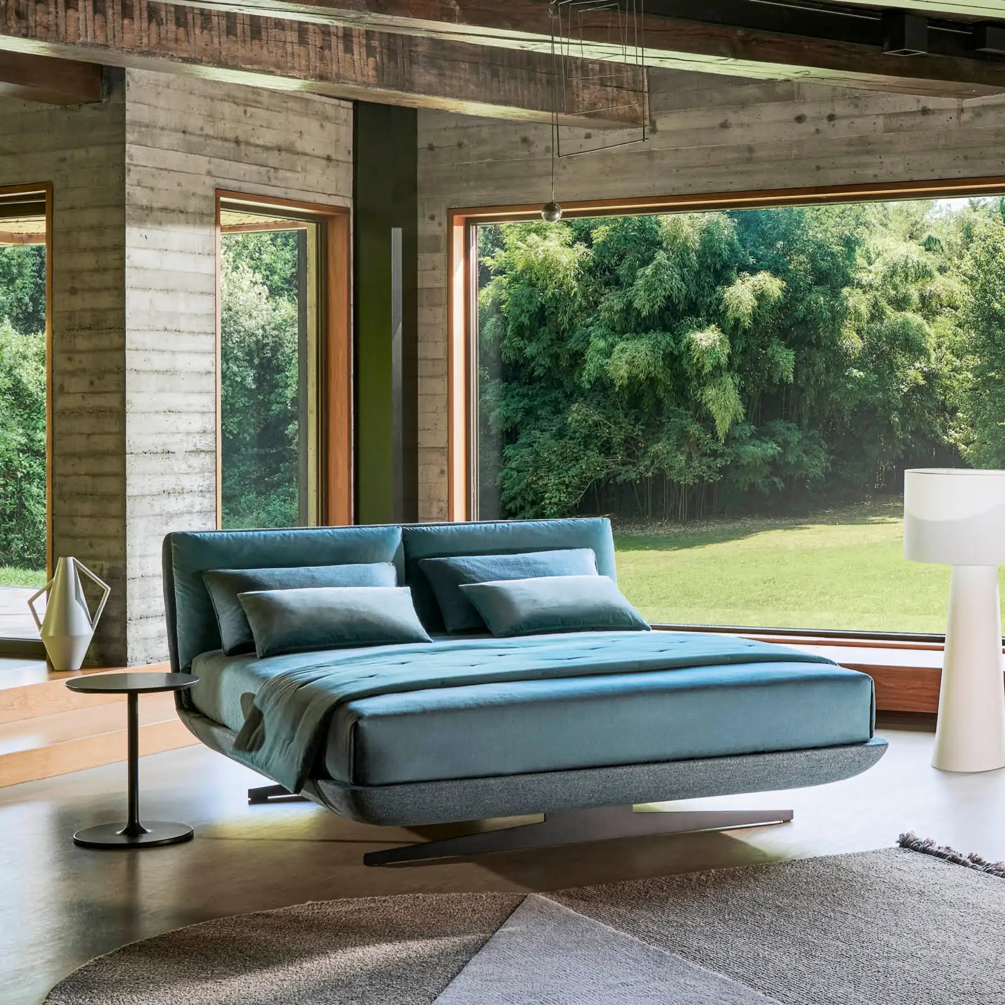 BIGGIE H.18 Bed in Blue-Green - Twils | Milola