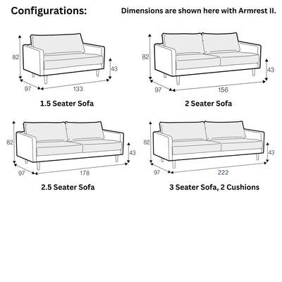 BILLIE Sofa Configurations - Sits | Milola