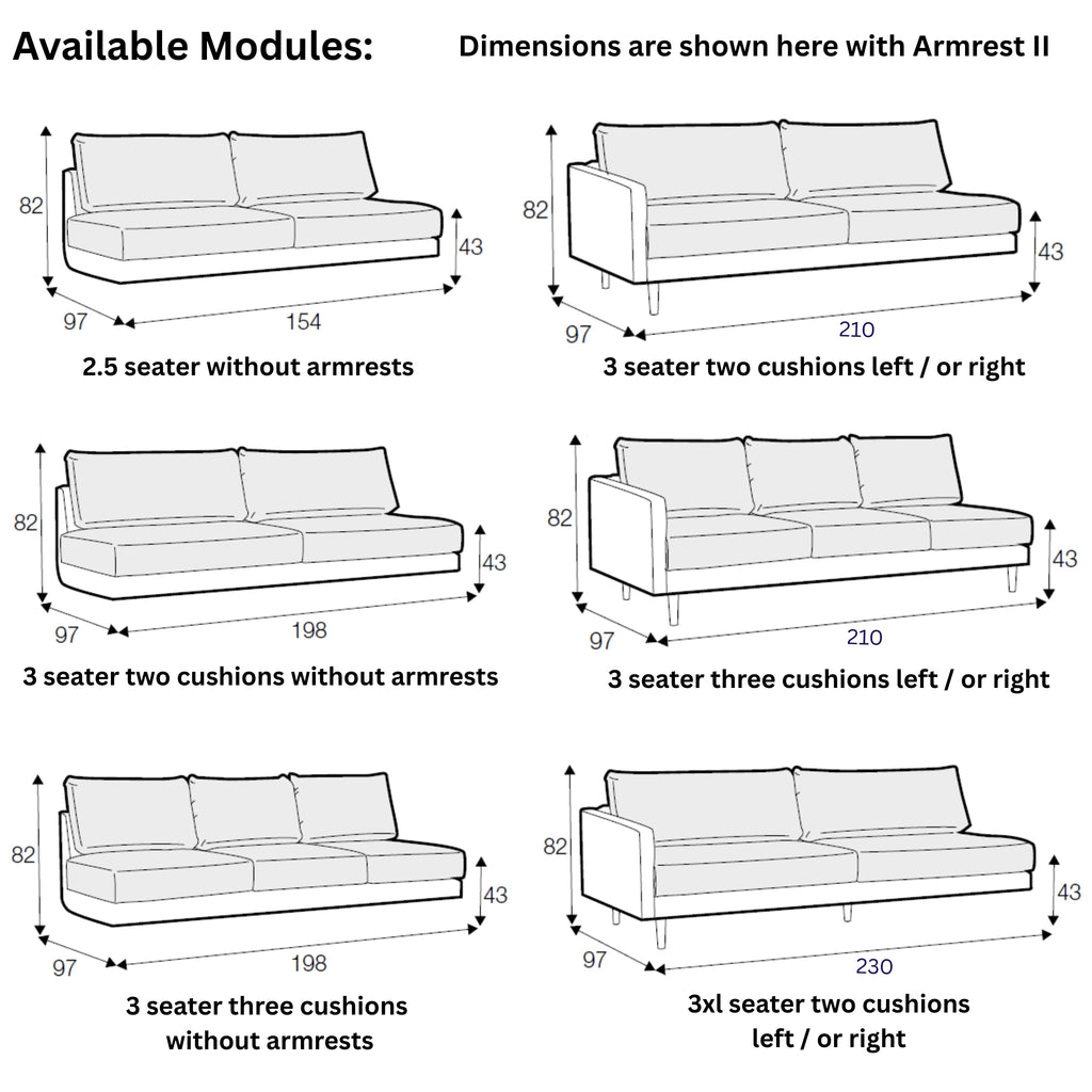 BILLIE Corner Sofa Modules- Sits | Milola