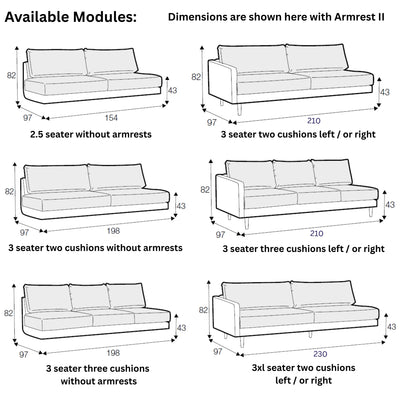 BILLIE Corner Sofa Modules- Sits | Milola
