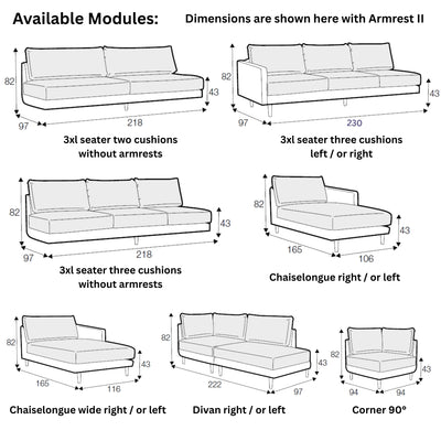 BILLIE Corner Sofa Modules- Sits | Milola