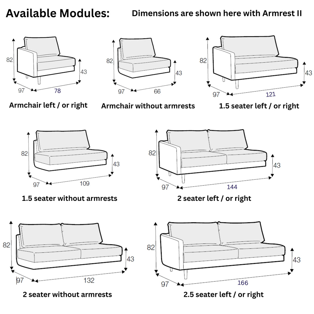 BILLIE Corner Sofa Modules- Sits | Milola