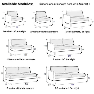 BILLIE Corner Sofa Modules- Sits | Milola