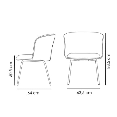 BLISS Chair Dimensions  - Danform | Milola