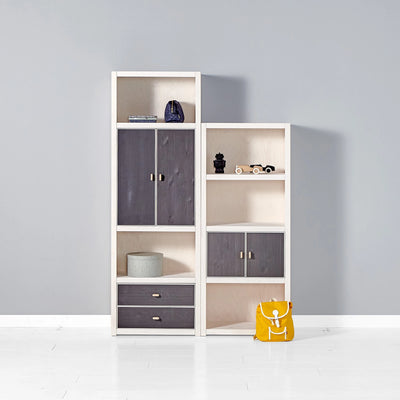 Modular Bookcases with 3-4 shelves - in WhiteWash - Lifetime Kidsrooms | Milola