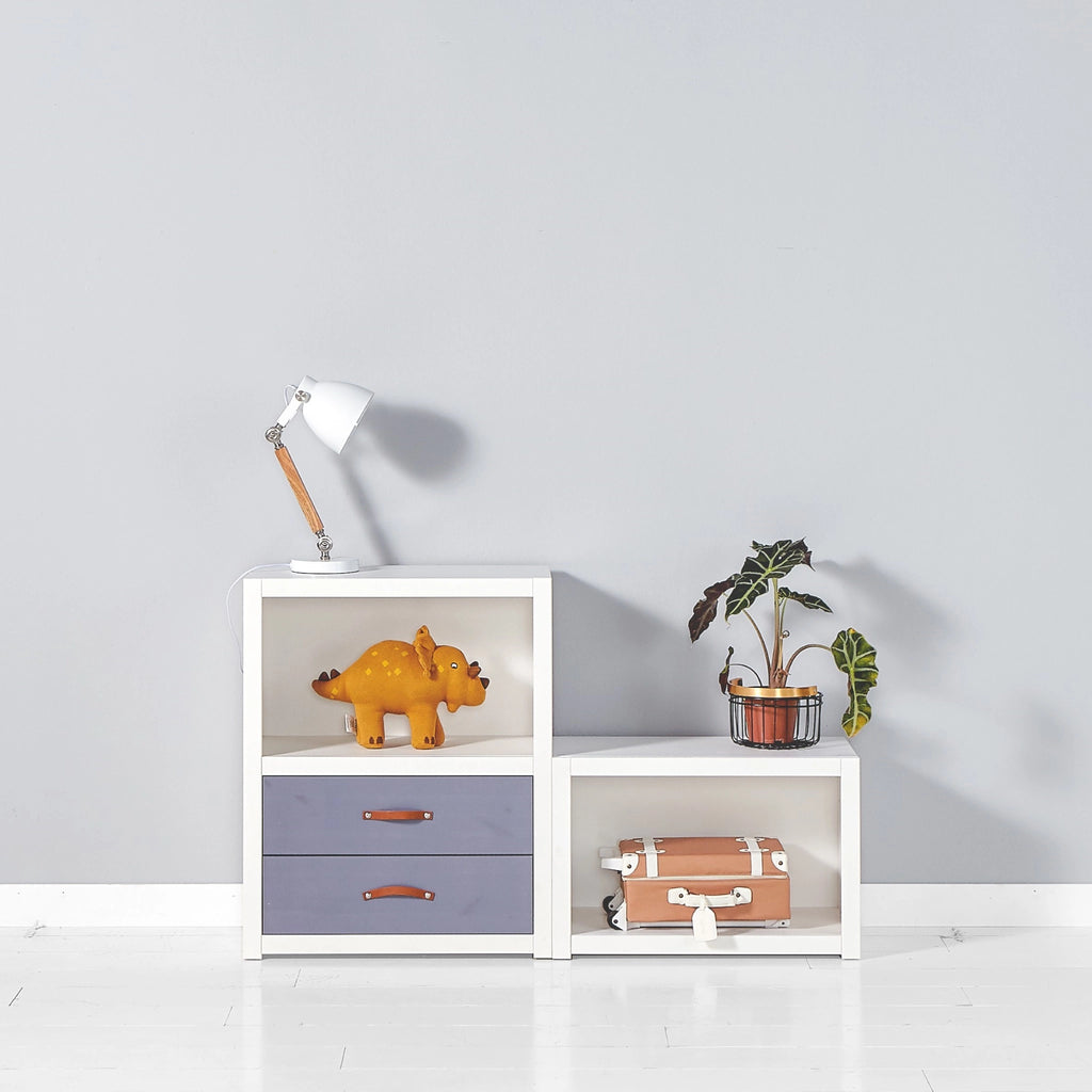 Modular Bookcases with 2 shelves - in White - Lifetime Kidsrooms | Milola