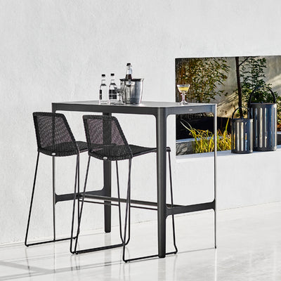 Breeze Outdoor Bar Chair in Black - Cane-Line | Milola