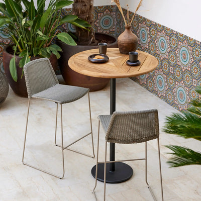 Breeze Outdoor Bar Chair in Taupe - Cane-Line | Milola