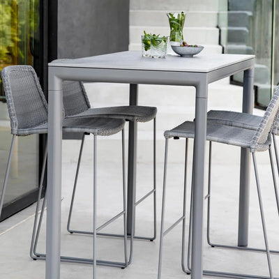 Breeze Outdoor Bar Chair in White/Grey - Cane-Line | Milola