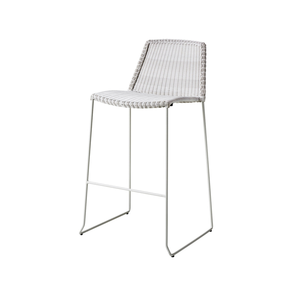 Breeze Outdoor Bar Chair in White/Grey - Cane-Line | Milola
