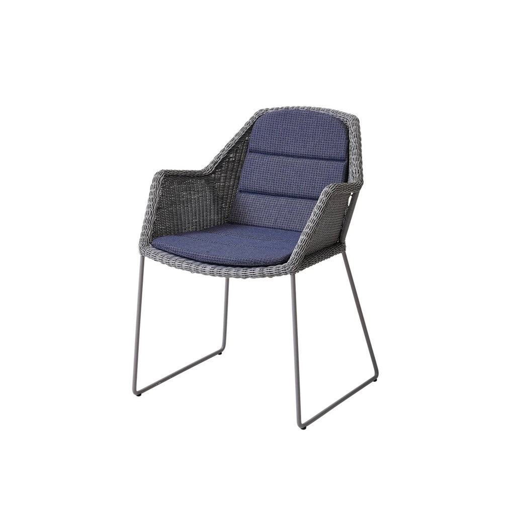 BREEZE - Outdoor Dining Chair with Blue Cushions - Cane-Line | Milola