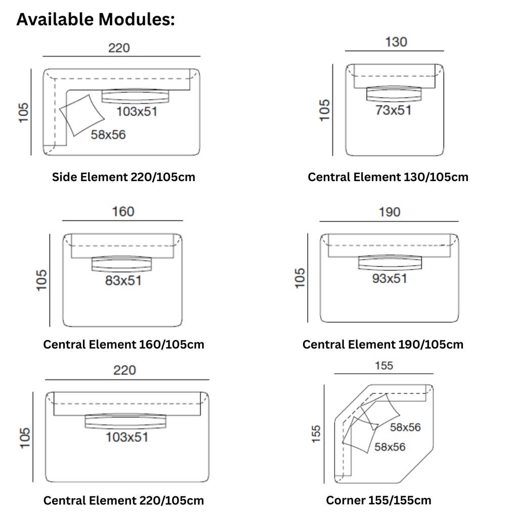 BRIO Modular Sofa Modules- Twils | Milola