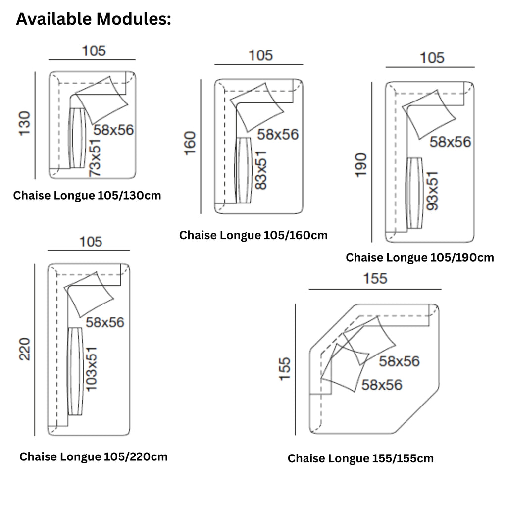 BRIO Modular Sofa Modules- Twils | Milola