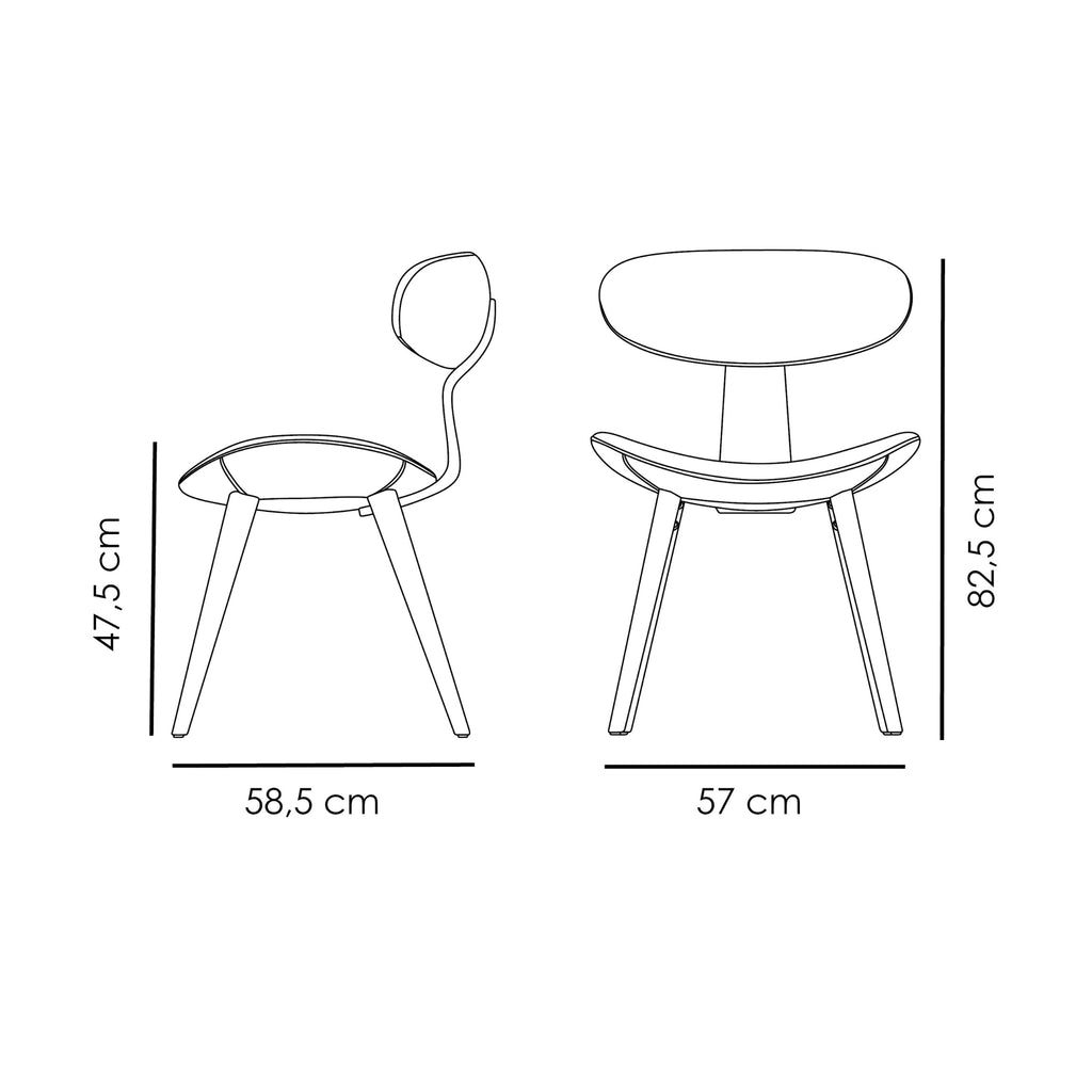 BUCKLE Chair Dimensions - Danform | Milola