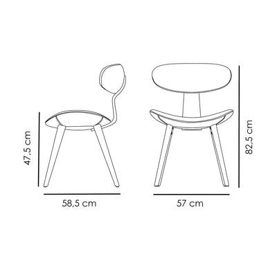 BUCKLE Chair Dimensions - Danform | Milola