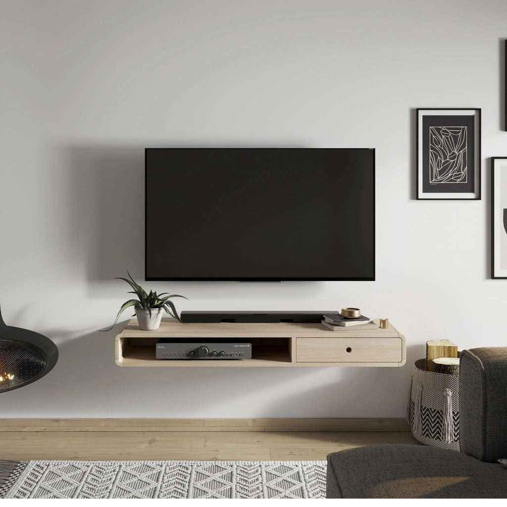 CASØ 502 TV Stand in White Oiled Oak - CASØ | Milola