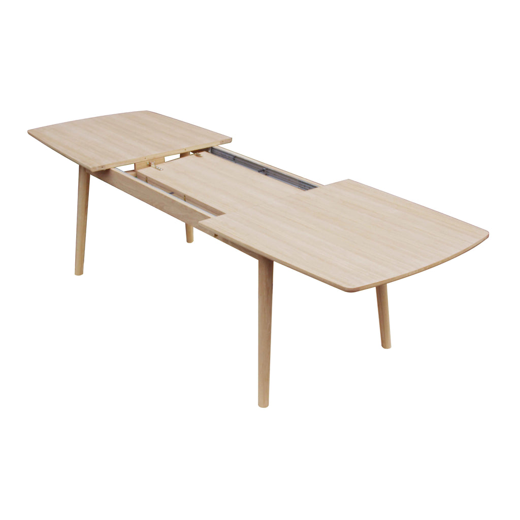 CASØ 700 Extendable Dining Table in White Oiled Oak - Extensions Mechanism - Caso | Milola