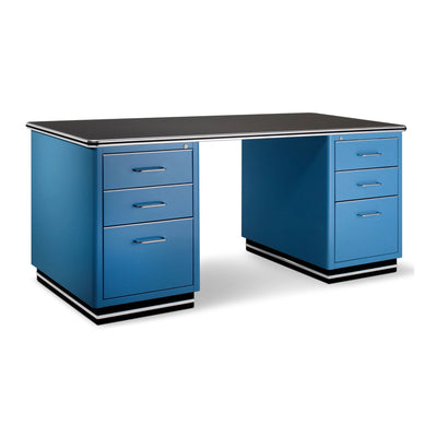 CLASSIC LINE Metal Desks in Cobalt Blue - Modern Office Furniture - Müller | Milola