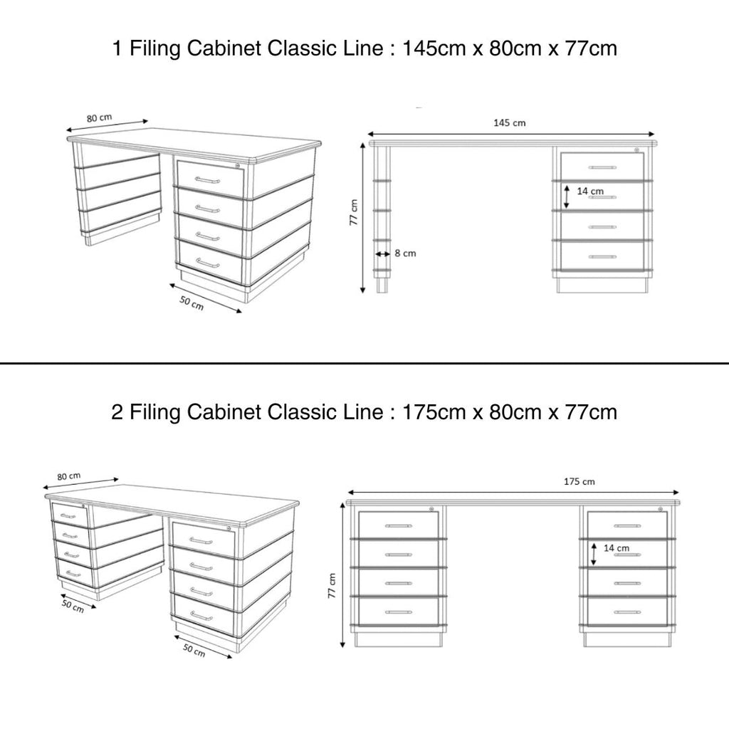 CLASSIC LINE Metal Desks  - Modern Office Furniture - Diagram - Müller | Milola