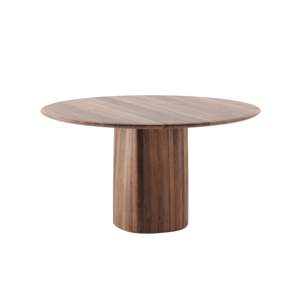 COLUMN Round Dining Table in Walnut Natural Oil - Artisan | Milola