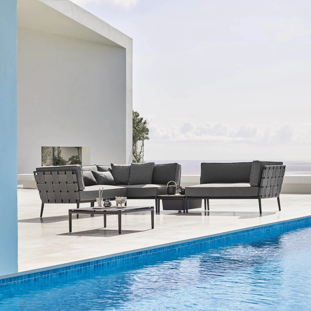 Conic Outdoor - Modular Outdoor Sofa in Grey - Cane-Line | Milola